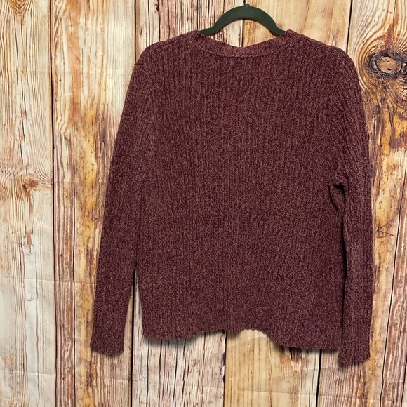 Sweater Natural Reflections Medium Mauve Colored Sweater Beautiful Design across - Picture 3 of 8